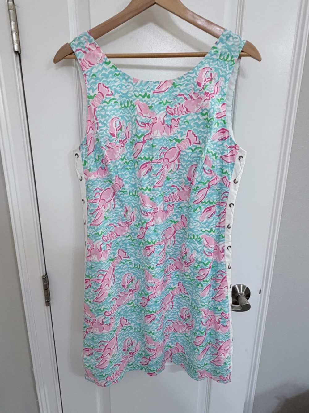 Lilly Pulitzer Pink and Aqua Lobster Print Tank Dress